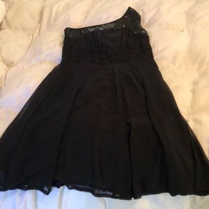 Black one shoulder dress